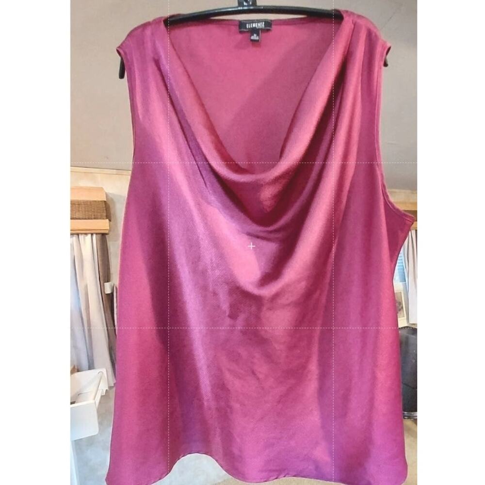 Elementz size 3X pink sleeveless blouse